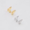 MULTI CZ BUTTERLFY WING TOP PUSHIN (THREADLESS) 316L SURGICAL STEEL LABRET SET